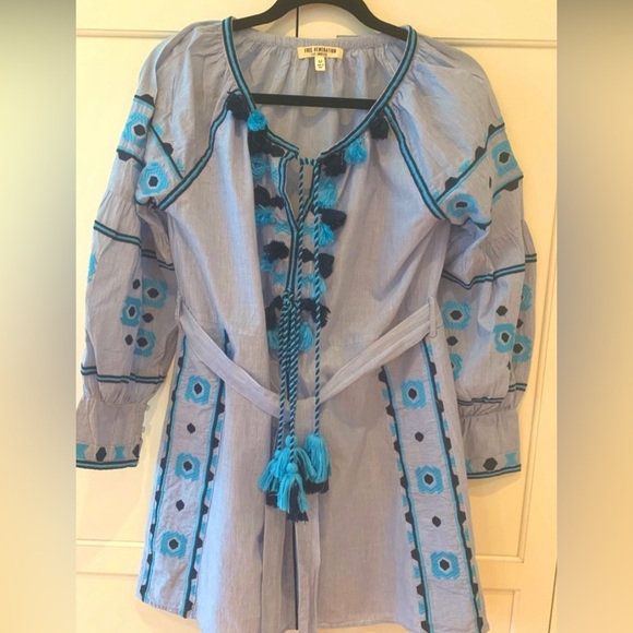 Free Generation Los Angeles Embroidered Boho dress - Picture 1 of 2
